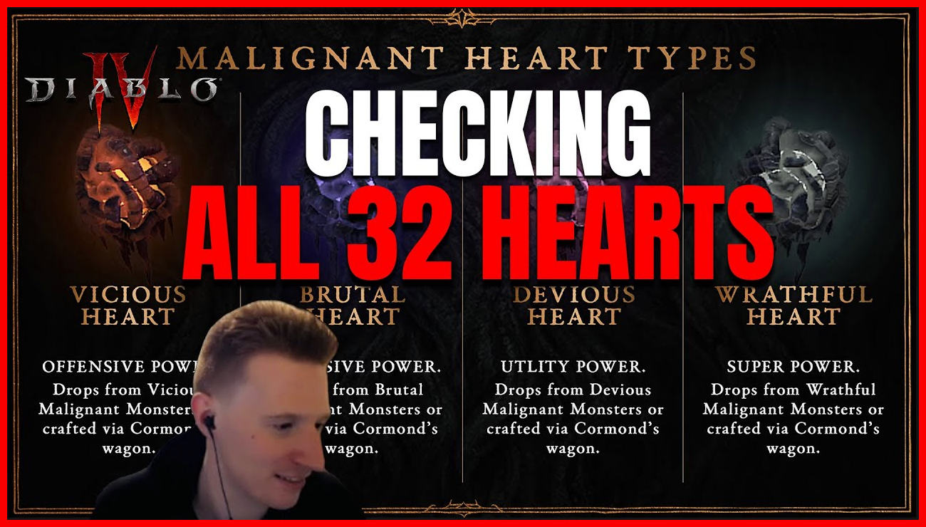 Diablo Malignant Hearts How To Get Them And What They Do