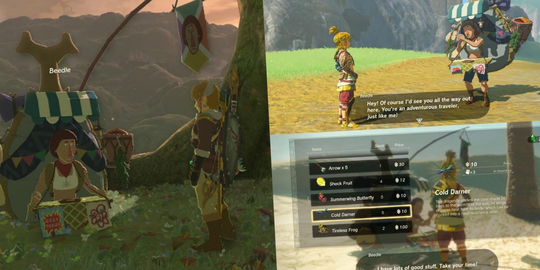 The Legend of Zelda: Tears of the Kingdom Beedle stock locations