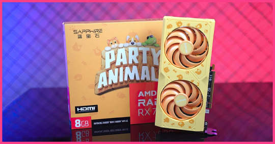 Sapphire unveils a yellow Radeon RX 7600 GPU with Party Animals