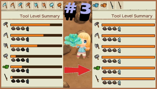 Story of Seasons Hoe, Scythe, and more locations and upgrades