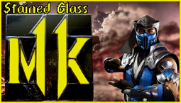 Stained glass MK logo is so beautiful we want to punch it