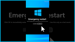 Hidden Emergency restart button in Windows