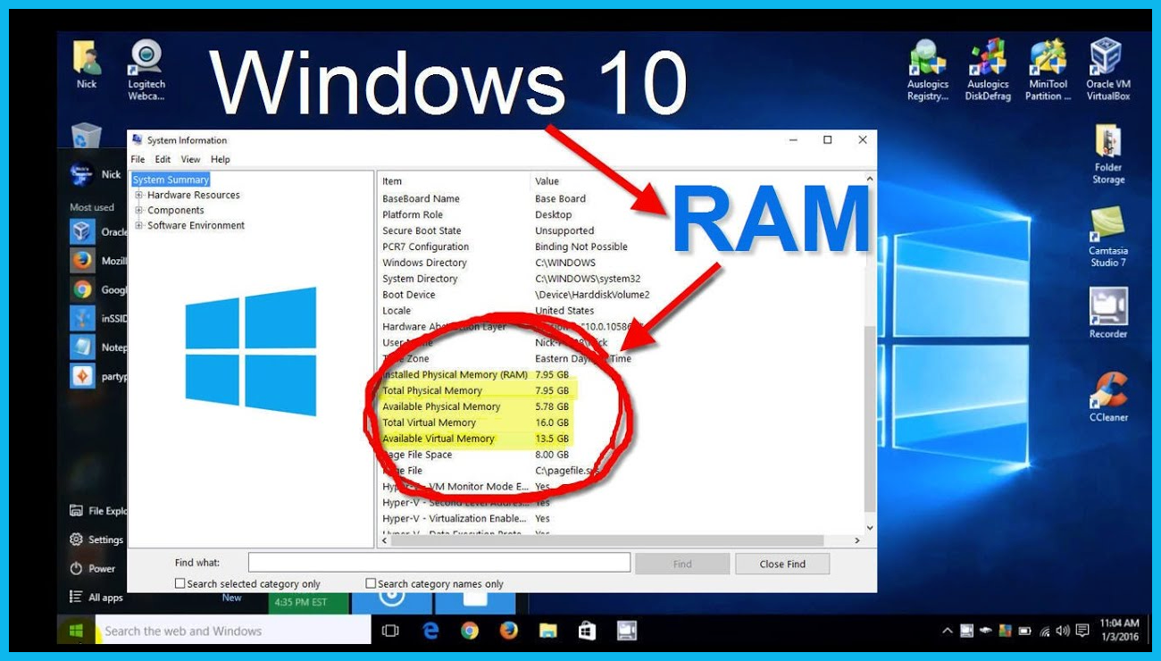 How to check memory usage in Windows