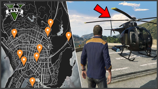 GTA 5: every place you can get a helicopter