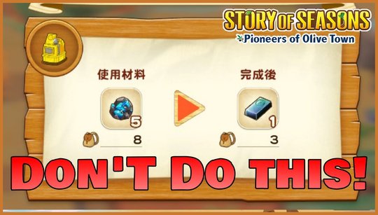 Story of Seasons: Pioneers of Olive Town beginner tips