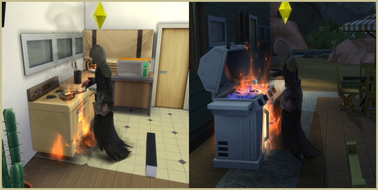 The Sims 4: How to start a fire